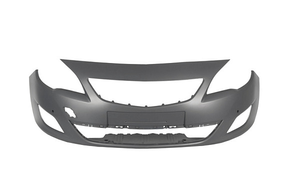 Бампер передний с отверстиями под парктроники Opel Astra J 2009-2012 (Тайвань)